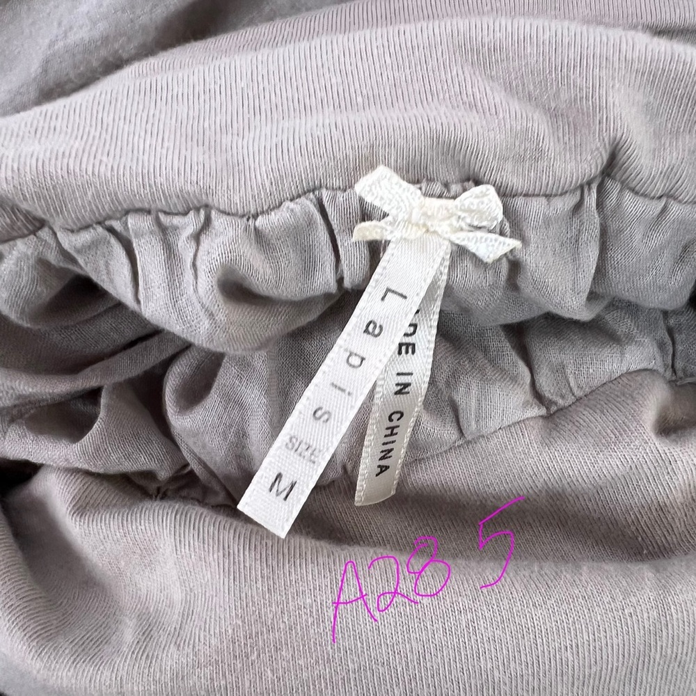 Lapis dress or skirt fold over strapless boho flowy crinkle Textured Fabric - Picture 6 of 7